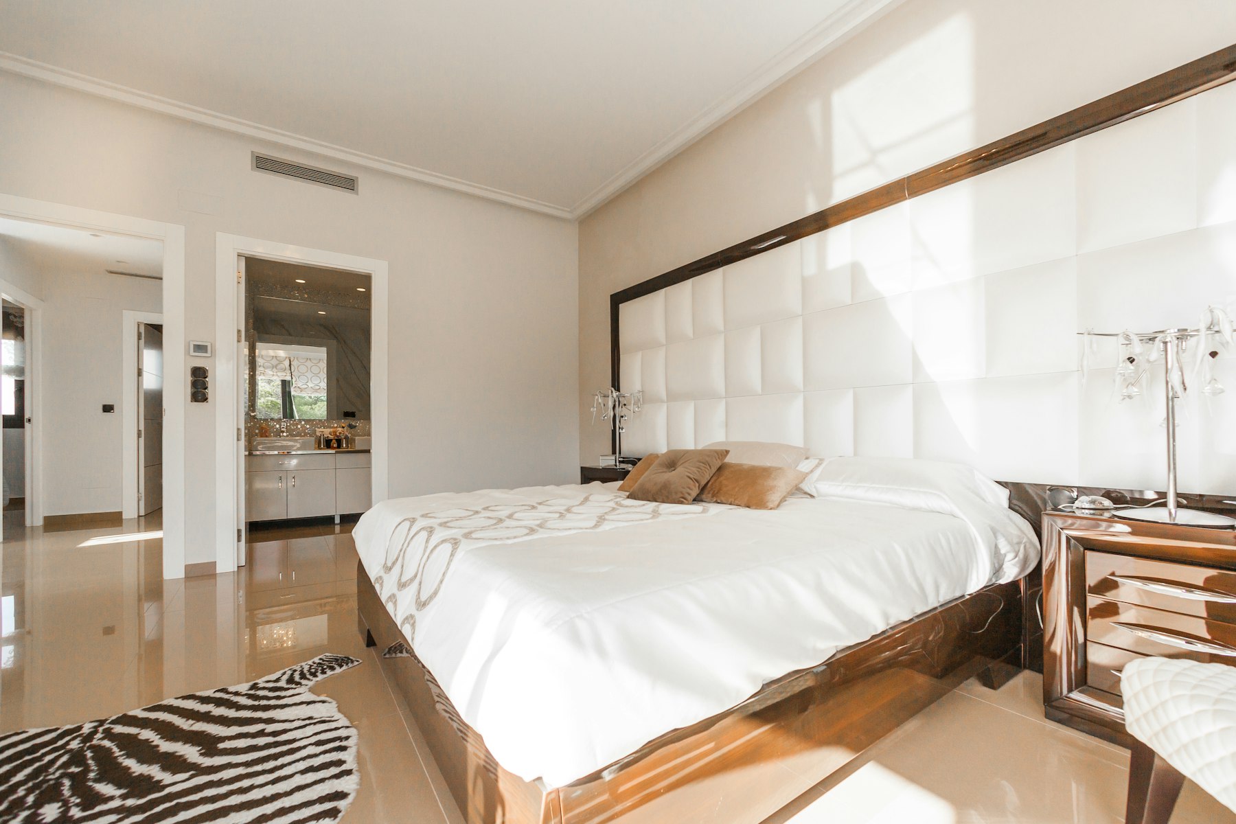 Hotel room prepared for guests